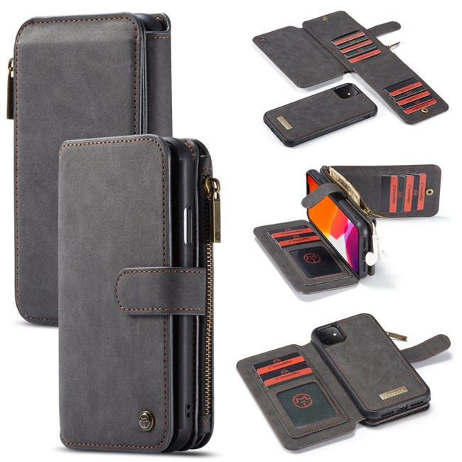 Coque portefeuille détachable en cuir pour iPhone 11 CaseMe (Noir) à €28.95