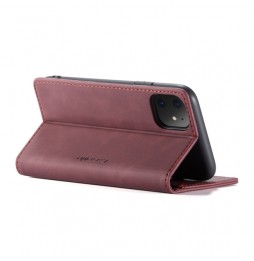Magnetic Leather Case with Card Slots for iPhone 11 CaseMe (Wine) at €15.95