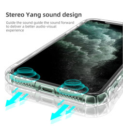 Airbag schokbestendig hoesje met geluidsconversiegat voor iPhone 11