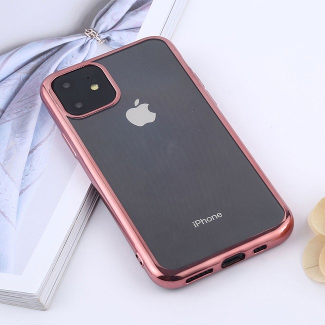 Transparente Anti-Fall-Silikon Case für iPhone 11 (Roségold) für €13.95