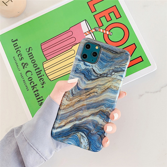 Marmer siliconen hoesje voor iphone 11 (Graniet)
