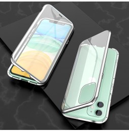 Magnetische Hülle mit Panzerglas für iPhone 11 (Silber) für €16.95
