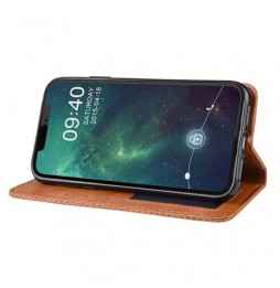 Leder Hülle mit Kartenfächern für iPhone 11 Pro (Braun) für €15.95