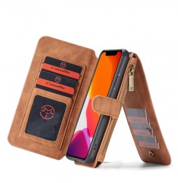 Coque portefeuille détachable en cuir pour iPhone 11 Pro Max CaseMe (Marron) à €28.95