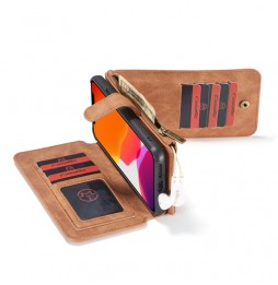 Coque portefeuille détachable en cuir pour iPhone 11 Pro Max CaseMe (Marron) à €28.95