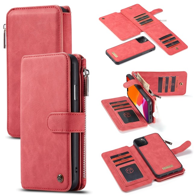 Coque portefeuille détachable en cuir pour iPhone 11 Pro Max CaseMe (Rouge) à €28.95