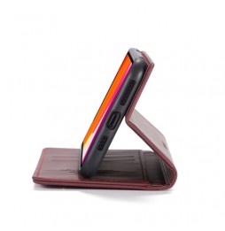 Magnetic Leather Case with Card Slots for iPhone 11 Pro CaseMe (Wine) at €15.95
