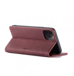 Magnetic Leather Case with Card Slots for iPhone 11 Pro CaseMe (Wine) at €15.95