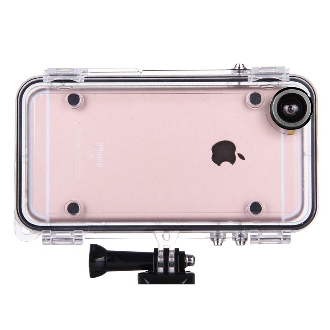 Boîtier de plongée sous-marine étanche avec objectif grand angle pour iPhone 6/6s Plus HAMTOD (Noir) à €16.95