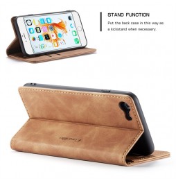 Magnetic Leather Case with Card Slots for iPhone 6/6s Plus CaseMe (Brown) at €15.95