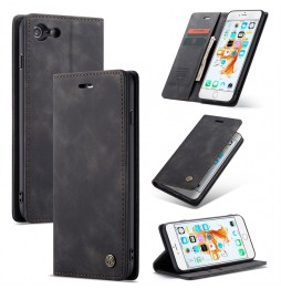 Magnetic Leather Case with Card Slots for iPhone 6/6s Plus CaseMe (Black)