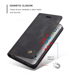 Magnetische leren hoesje met kaartsleuven voor iPhone 6/6s Plus CaseMe (Zwart) voor €15.95