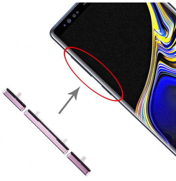 10x Boutons allumage + volume pour Samsung Galaxy Note 9 SM-N960 (Violet) à 14,90 €