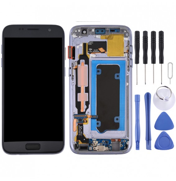 Original LCD Screen with Frame for Samsung Galaxy S7 SM-G930 (Grey)