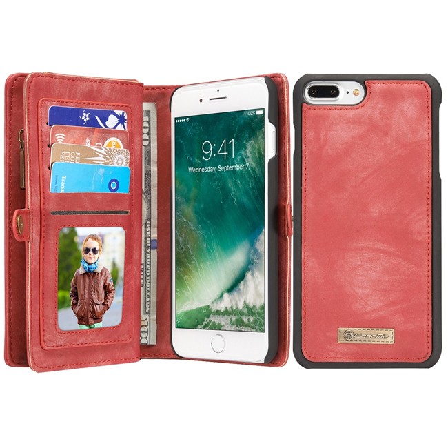Leather Detachable Wallet Case for iPhone 7/8 Plus CaseMe (Red) at €29.95
