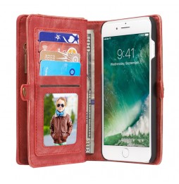 Leather Detachable Wallet Case for iPhone 7/8 Plus CaseMe (Red) at €29.95