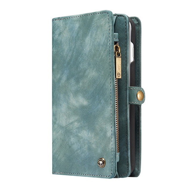Abnehmbare Geldbörse Leder Hülle für iPhone 7/8 Plus CaseMe (Blau)