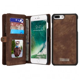 Leather Detachable Wallet Case for iPhone 7/8 Plus CaseMe (Brown) at €29.95