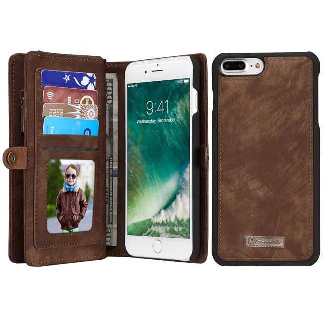 Coque portefeuille détachable en cuir pour iPhone 7/8 Plus CaseMe (Marron) à €29.95