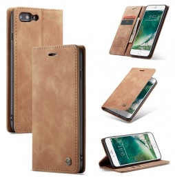 Magnetic Leather Case with Card Slots for iPhone 7/8 Plus CaseMe (Brown) at €15.95