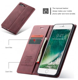 Magnetische leren hoesje met kaartsleuven voor iPhone 7/8 Plus CaseMe (Khaki) voor €15.95