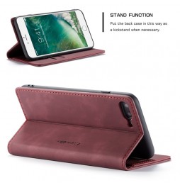 Magnetic Leather Case with Card Slots for iPhone 7/8 Plus CaseMe (Khaki) at €15.95