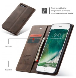 Magnetic Leather Case with Card Slots for iPhone 7/8 Plus CaseMe (Coffee) at €15.95