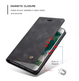 Magnetische leren hoesje met kaartsleuven voor iPhone 7/8 Plus CaseMe (Zwart) voor €15.95
