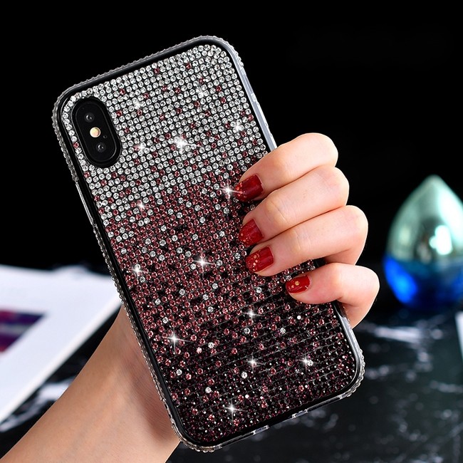 Diamond Silicone Case for iPhone X/XS (Gradient Purple) at €14.95