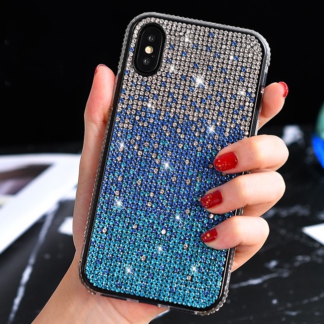 Diamond Silicone Case for iPhone X/XS (Gradient Blue) at €14.95