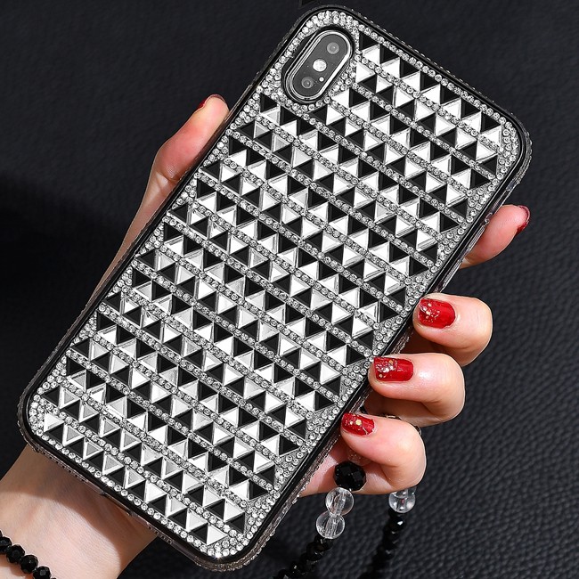 Diamond Silicone Case for iPhone X/XS (Black White) at €14.95