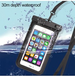 Universele waterdichte hoesje met koord voor smartphones kleiner dan 6,3 inch voor €2.74