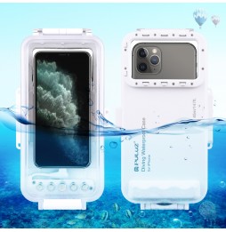 Boîtier de plongée sous-marine étanche pour iPhone 13, 12, 11, X/XS, 7/8 45m PULUZ (Blanc) à €69.95