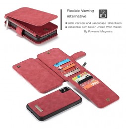 Abnehmbare Geldbörse Leder Hülle für iPhone X/XS CaseMe (Rot) für €28.95
