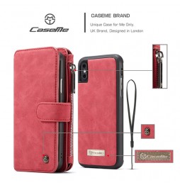 Coque portefeuille détachable en cuir pour iPhone X/XS CaseMe (Rouge) à €28.95