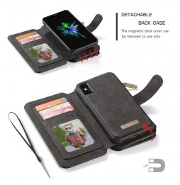 Coque portefeuille détachable en cuir pour iPhone X/XS CaseMe (Noir) à €28.95