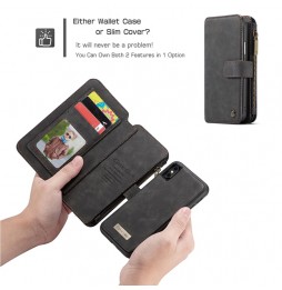 Leren Afneembare portemonnee hoesje voor iPhone X/XS CaseMe (Zwart) voor €28.95