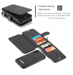 Leren Afneembare portemonnee hoesje voor iPhone X/XS CaseMe (Zwart) voor €28.95