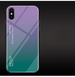 Farbverlauf Glas Case für iPhone X/XS (Lila) für €12.95