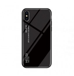 Farbverlauf Glas Case für iPhone X/XS (Schwarz) für €12.95