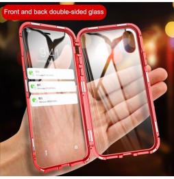 Coque magnétique avec verre trempé pour iPhone X/XS (Rouge) à €16.95