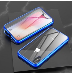 Coque magnétique avec verre trempé pour iPhone X/XS (Bleu) à €16.95