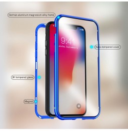 Magnetische Hülle mit Panzerglas für iPhone X/XS (Blau) für €16.95