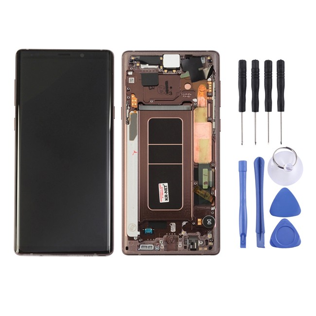 Original LCD Screen with Frame for Samsung Galaxy Note 9 SM-N960 (Mocha Gold) at 204,90 €