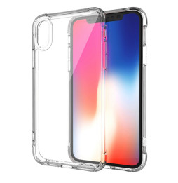 Coque antichoc transparente avec amplificateur de son pour iPhone X/XS