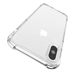 Coque antichoc transparente avec amplificateur de son pour iPhone X/XS