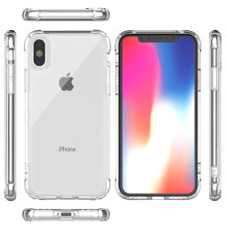 Coque antichoc transparente avec amplificateur de son pour iPhone X/XS