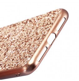 Glitter hoesje voor iPhone X/XS (Roze gold) voor €14.95