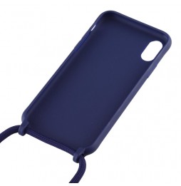 Siliconen hoesje met koord voor iPhone X/XS (Zwart) voor €14.95