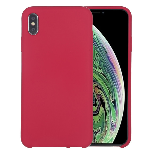 Silikon Case für iPhone X/XS (Rosenrot)